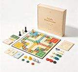 Classic Family Board Game Set, Interactive Strategy Tabletop Game for Kids & Adults, Fun Educational Party Game for 2-6 Players Ages 6+